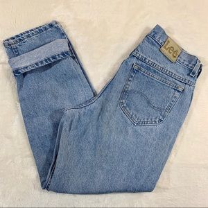 Vintage Lee High Waist Mom Jeans Light Wash